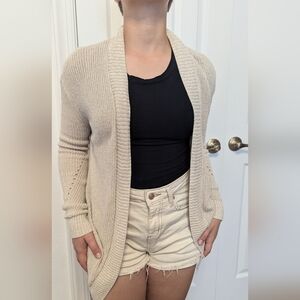 American Eagle Size XS Women's Open-Knit Longline Cardigan Sweater